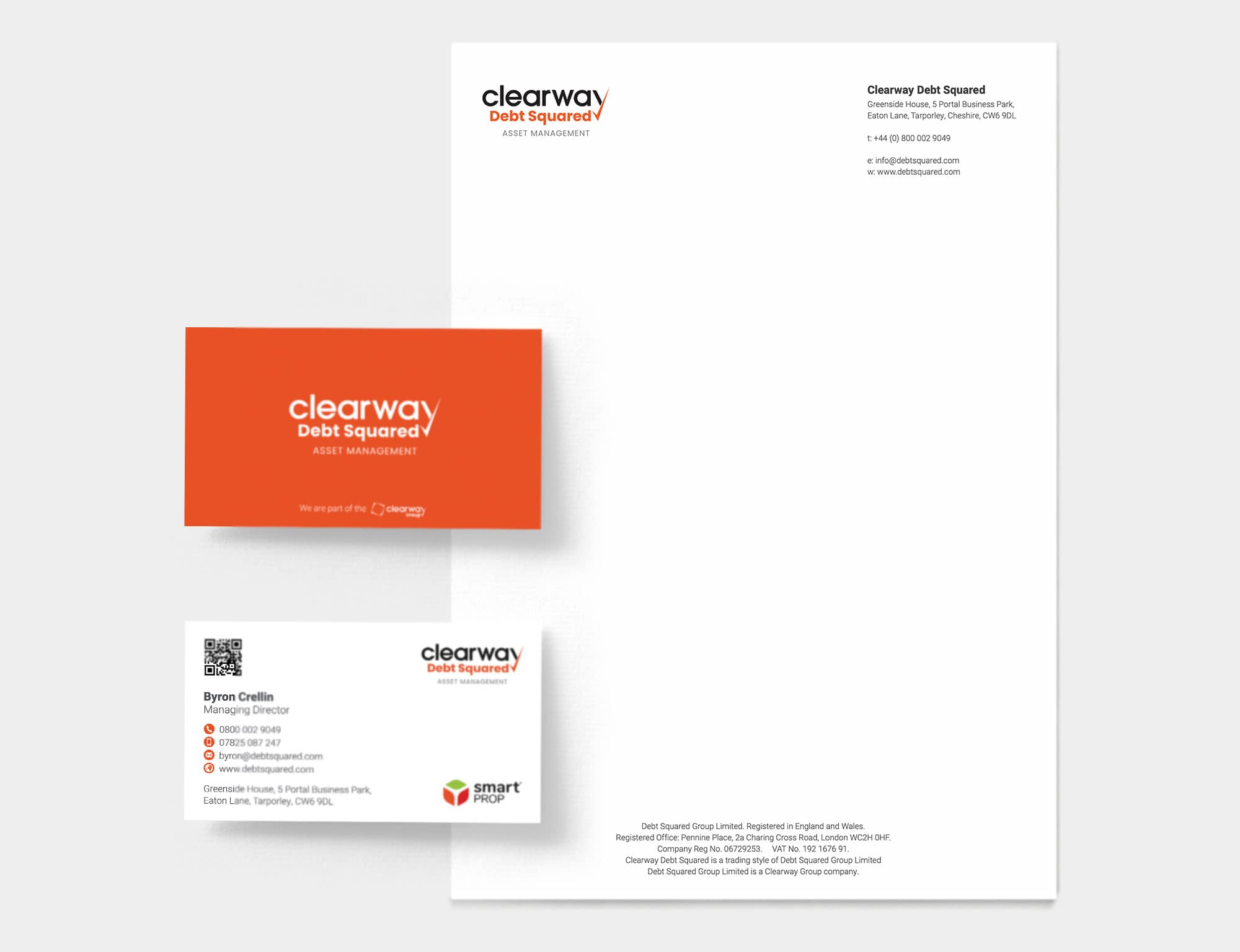 Clearway Debt Squared | Stationery, Business Cards, Letterheads