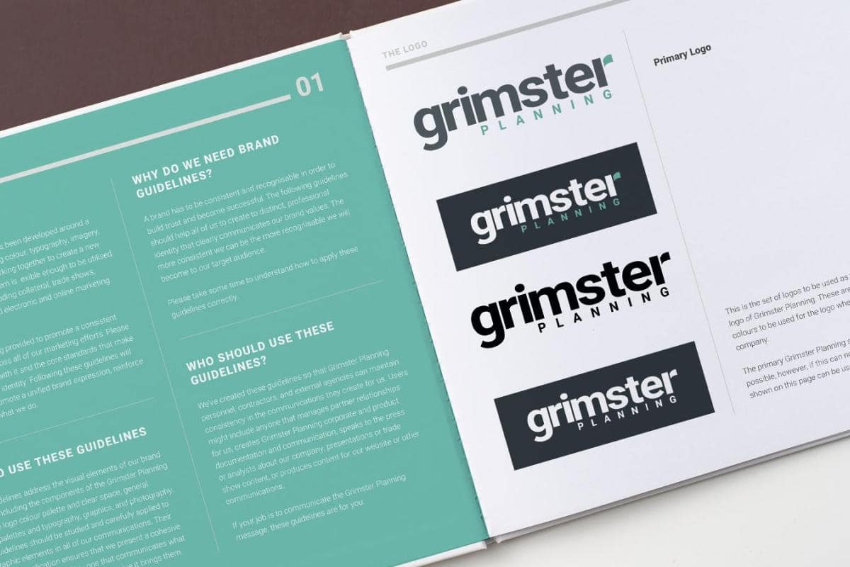 Grimster Planning - Letterhead, Business Card, Responsive Web Design